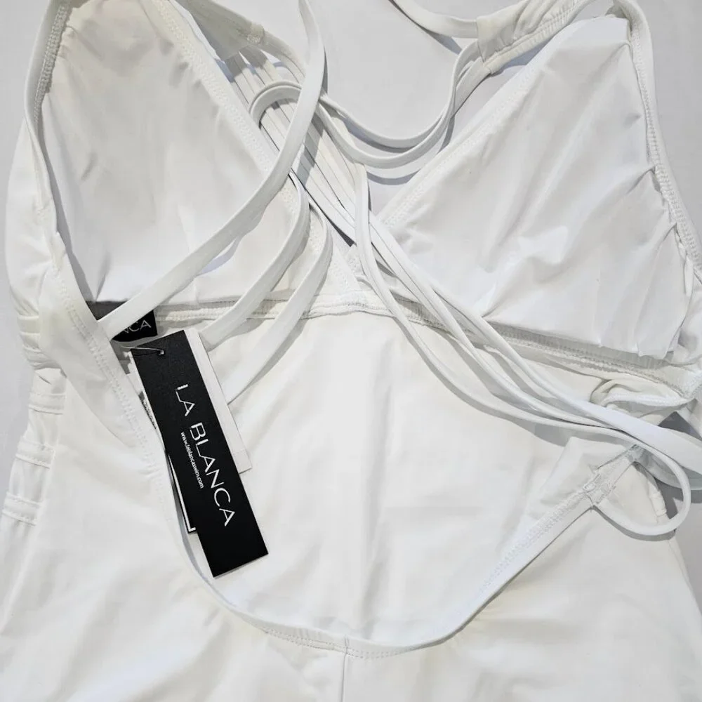 La Blanca Island Goddess Multi Strap Mio One Piece Swimsuit - Picture 8 of 11